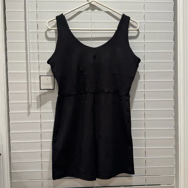 NEW Laundry By Shelli Segal Black Bodysuit‎ Athleisure Pilates Travel Size Large - Image 6