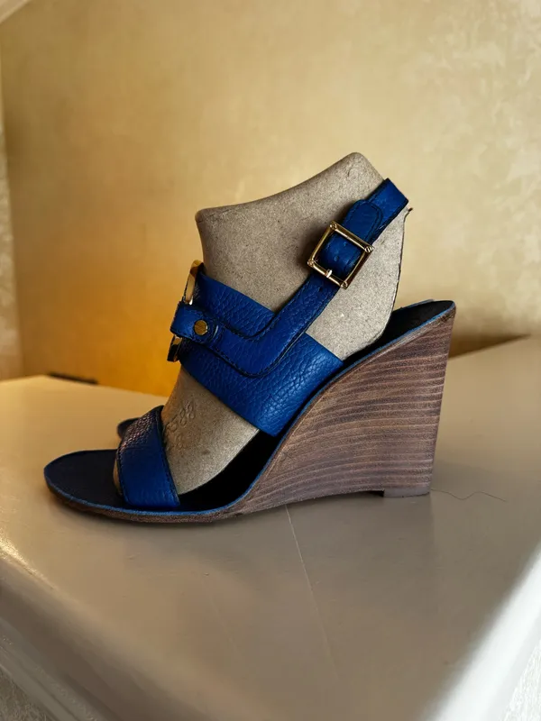 Tory Burch Blue Miller Wedge - Image 3