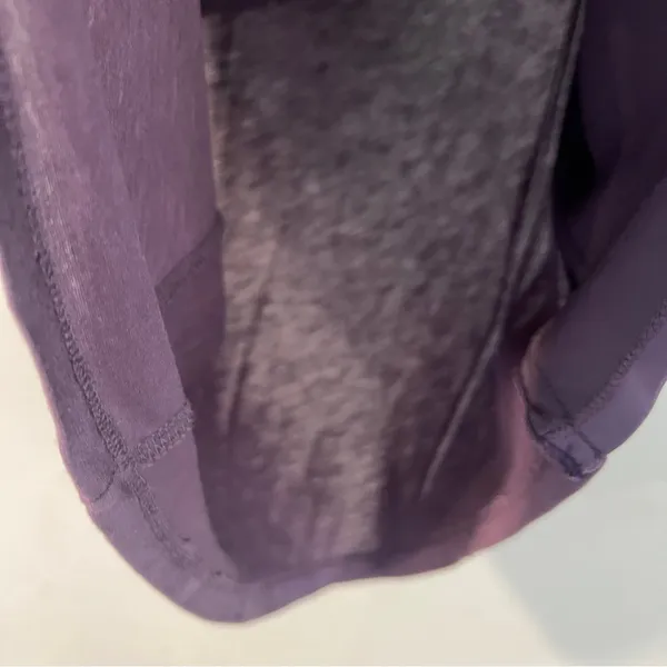 The Limited‎ Purple Satin Ruffle Front Knit Back One Shoulder Blouse Size S - Image 5