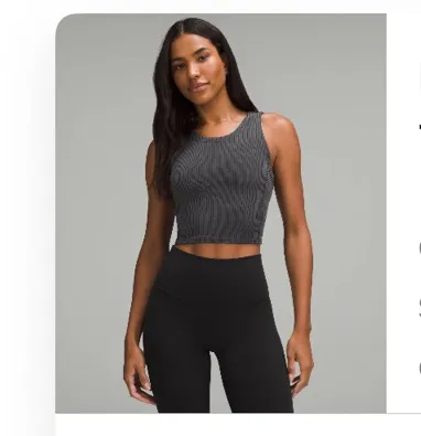 Lululemon Ribbed Softstreme Cropped Tank Top - Image 4
