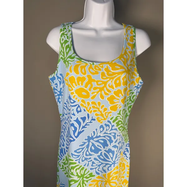 J. McLaughlin for Dillard's Floral‎ Maxi Dress Resort Coastal M - Image 3