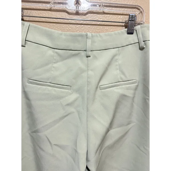 Avec Les Filles Green Cropped Wide‎ Leg Career Dress Pants Womens Size 4 - Image 6