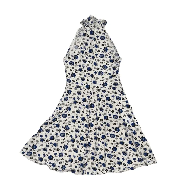Free People White Sleeveless Blue Floral Criss Cross Dress Women Small Sundress - Image 5