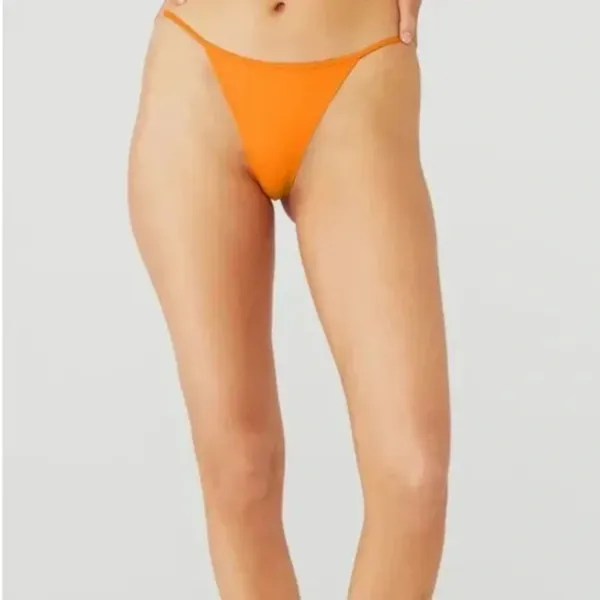 Alo x Tropic of C Rio Bottom in Papaya + Alo x Tropic of C Crochet Praia Top M - Image 3
