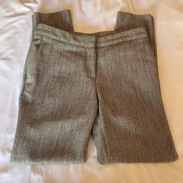 H&M Stylish Gray Herringbone Pants size 2 - Image 7