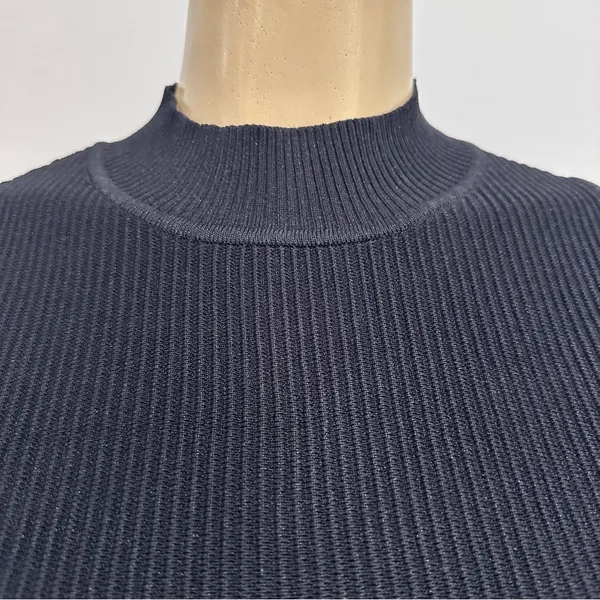 Altar’d State Ribbed Mock Neck Top Sz XS Black Sleeveless Shirt - Image 2