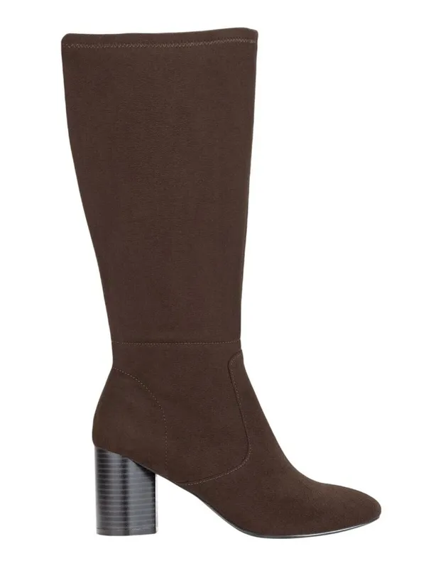Style & Co. Brysonn Round Toe Boots Block Heel Faux Suede Dark Roast Brown 7.5M - Image 12