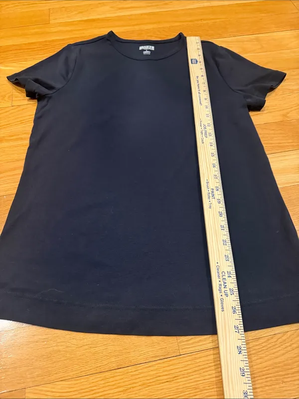 Duluth trading company black short sleeve long tail t shirt size large . - Image 4