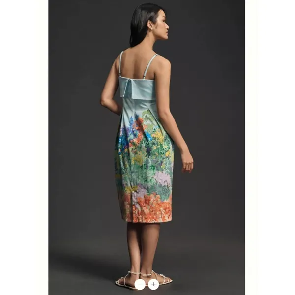 By Anthropologie Sleeveless Foldover Knee-Length Dress - Image 2