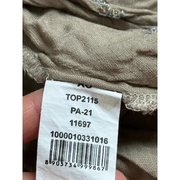 Y2K Vintage MAX tank crop top asymmetrical handkerchief-style hem sequin size XS - Image 7