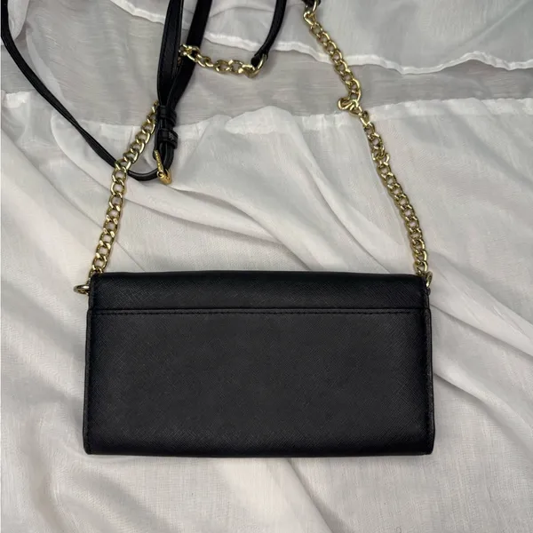 Michael Kors Jet Set Travel Saffiano Leather Smartphone Chain Wallet Crossbody - Image 7