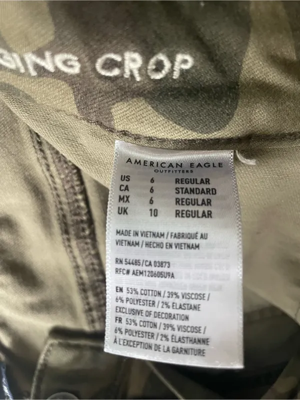 American Eagle Olive Green Super High-Rise Jeggings Crop - Image 5
