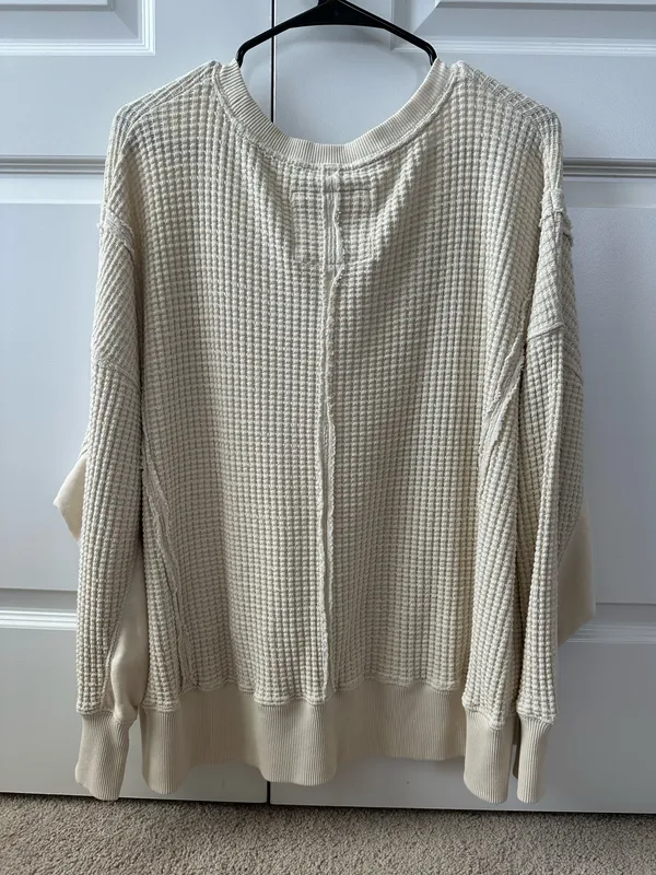 American Eagle Big Hug Waffle Sweatshirt - Image 3