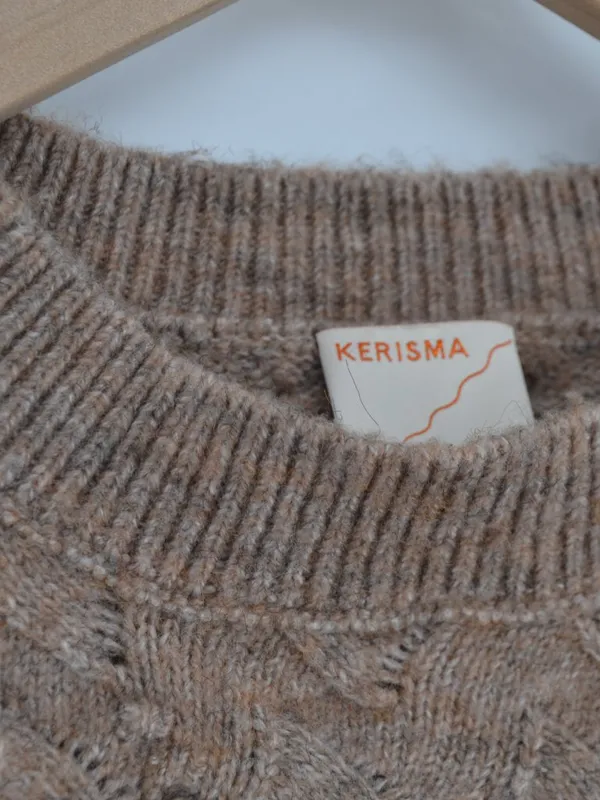 Kerisma Textured Knit Sweater Taupe S / M - Image 4