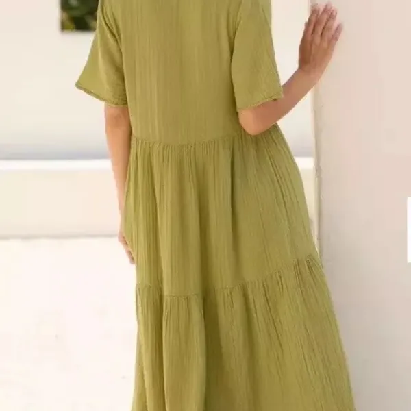 Anthropologie The Kallie Flowy Olive Green Maxi Dress XS Guaze New NWT BOHO HTF - Image 6