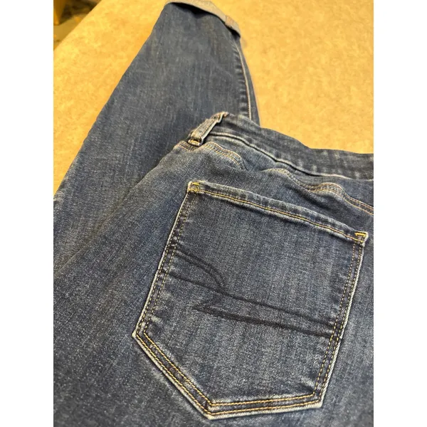 American Eagle Skinny Jeans Medium Wash Blue Denim Women Size 8 Regular - Image 5