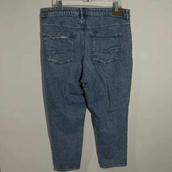 American Eagle Stretch Ripped Mom Jean High Waist 4041 Size 16 Short Streetwear‎ - Image 6