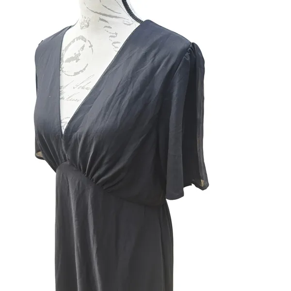Baltic Born NWOT‎ Esti Black Maxi Dress V Neck Short Sleeve Cocktail Large - Image 6