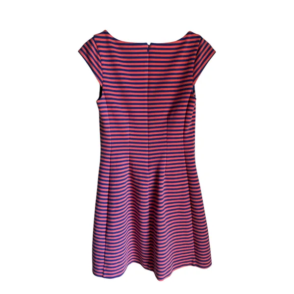 Lilly Pulitzer Pink Blue Striped Fit & Flare Dress Medium Preppy Resort - Image 5