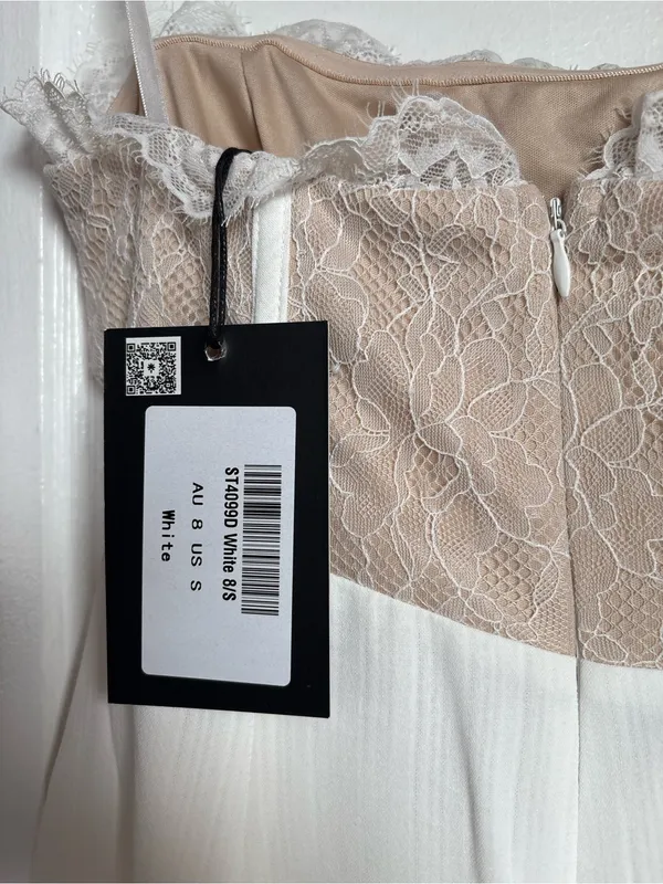 Angel Biba White Lace Corset Mini Dress NWT Size US Small (AU 8) - Image 8