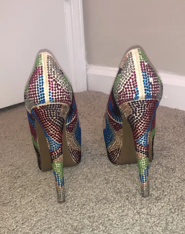 Steve Madden Dyvinal Rhinestone Heels 6.5 - Image 2