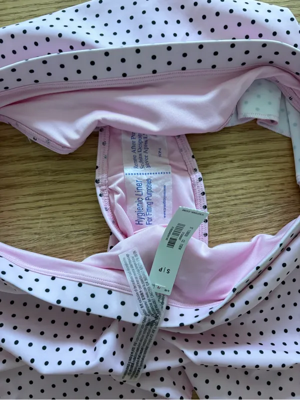 Frankie’s Bikinis Pink Polka Dot Two-Piece Swim Set - Image 4