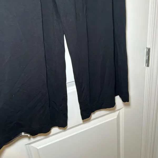 Lou & Grey Black Wide Leg Drawstring Lounge Pants XL comfy coz minimal - Image 3