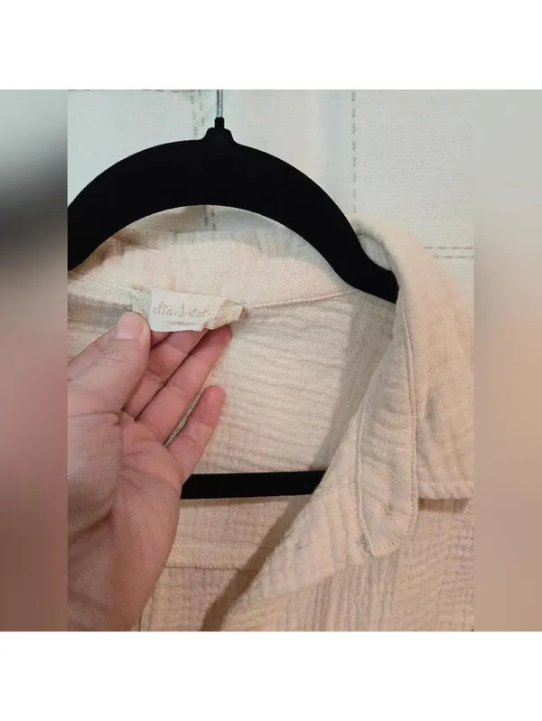 Altard State Crepe Cropped Button Down - Image 4