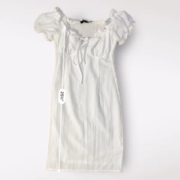 Anna Grace White Puff Sleeve Mini‎ Dress Size S - Image 3