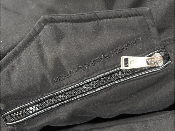 Lauren Ralph Lauren Women’s Coat Sz Med Black Down Filled Zip Up Winter‎ Preppy - Image 3