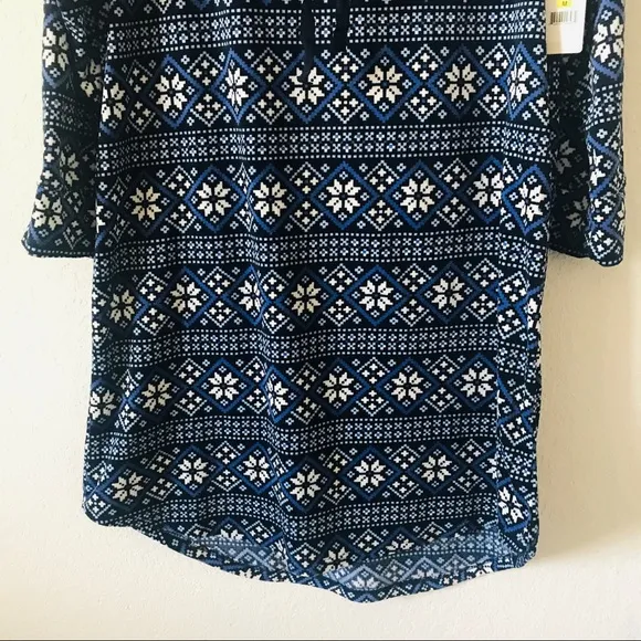 NWT Carole Hochman Lounger blue multi cowl neck size‎ M - Image 9
