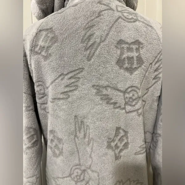 Harry Potter Hogwarts Hoody Gray Fleece‎ Mini Sweater Dress Size XL - Image 4
