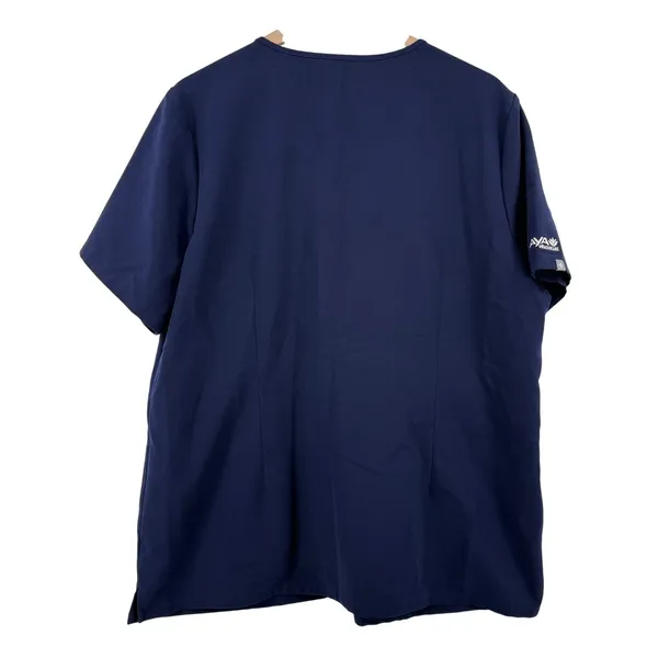Figs Casma Three-Pocket Scrub Top Navy Blue Women XXL FW1100 PO #1659 Logo Nurse - Image 3