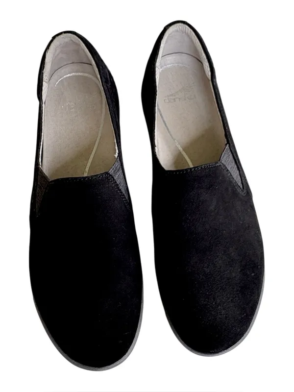 EUC Dansko Leather Laraine Nubuck Slip-On Loafers Black Size 9 - Image 2