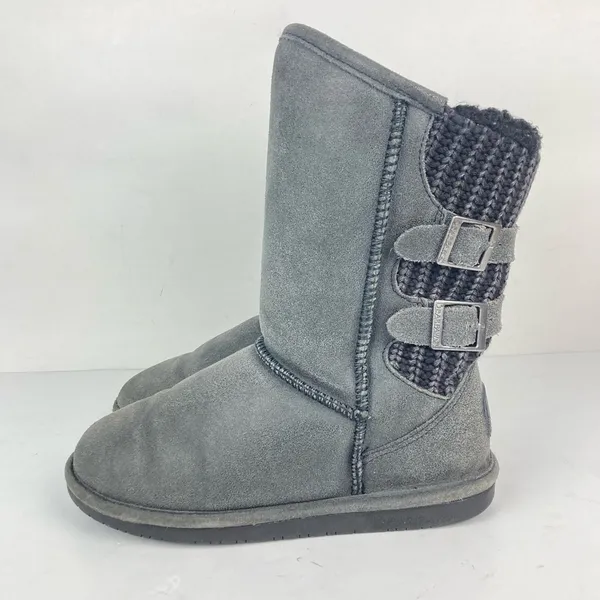 BEARPAW Boshie Suede and Washed Knit Boots - Image 6