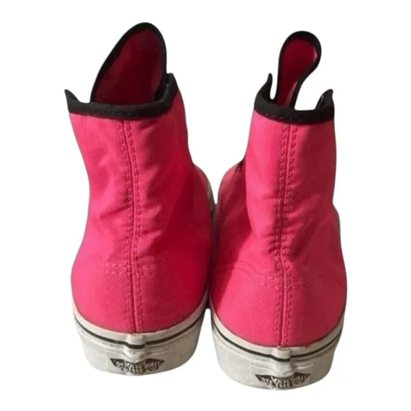 Vans Off The Wall Hot Pink High Top Skateboard Shoes Women Size 6.5 Men Size 5 - Image 7