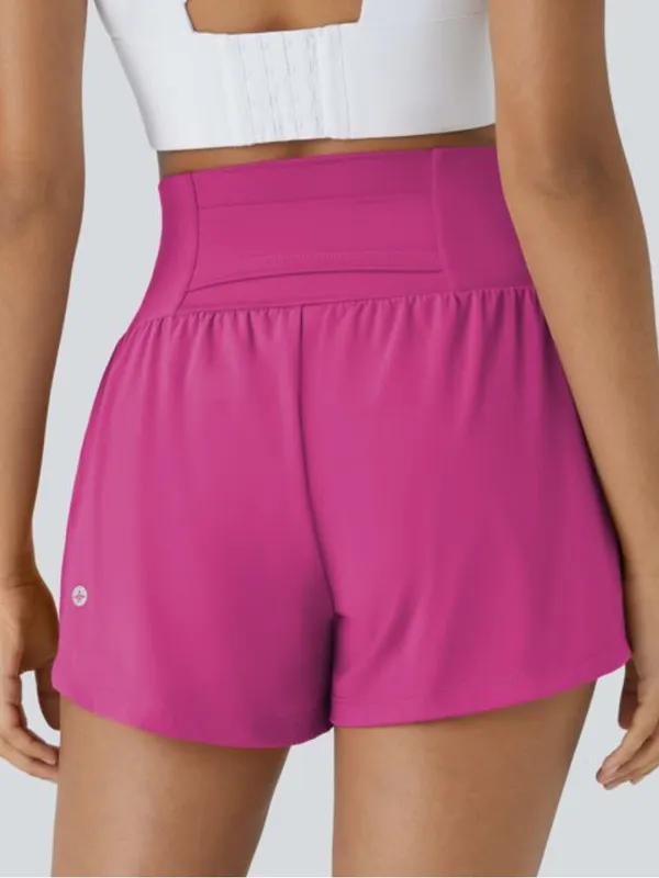 Halara Pink High Waist 2 in 1 Yoga Shorts with Pockets NWT S Long - Image 4