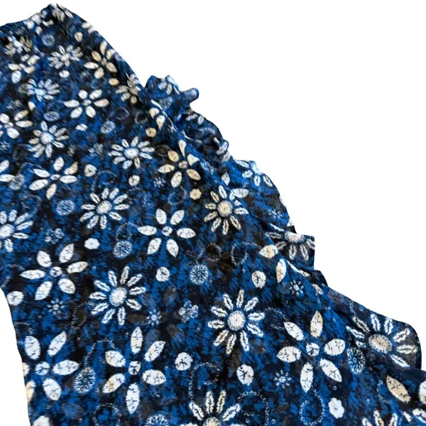 Bleu Rod Beattie Split Leg Swimsuit Coverup Pants Sheer Beach Floral Ruffle Med - Image 9