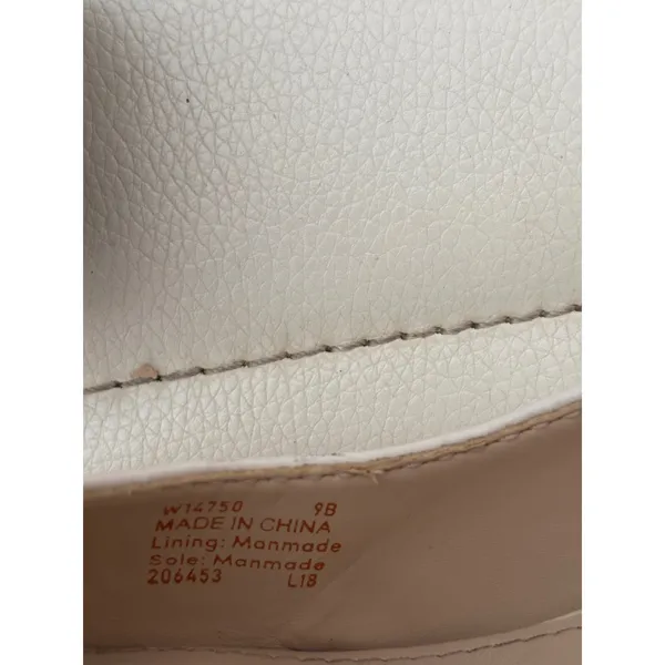 Cole Haan Women Cream Leather Pointed Toe Slingback Block Heel Pumps Size 9 - Image 7