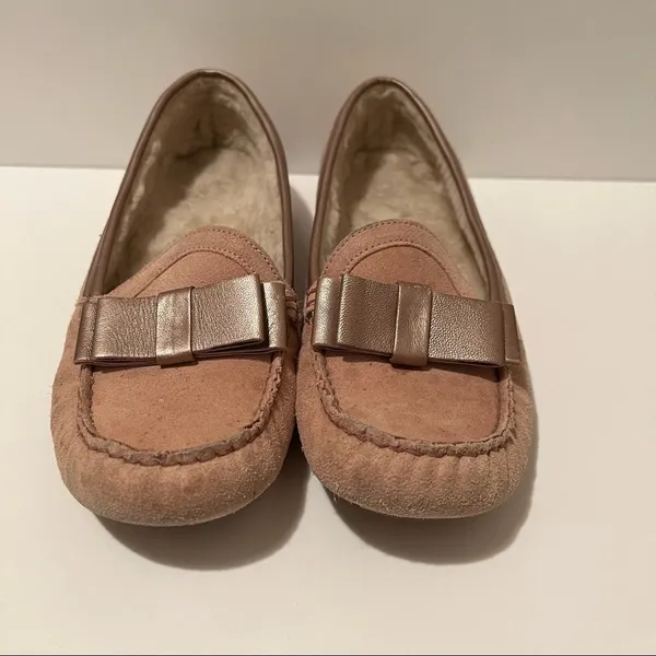 Cole Haan Blush Pink Bow Detail Driving‎ Loafers - Image 2