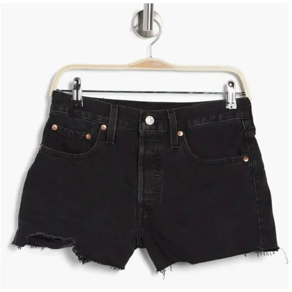 ✨LEVIS 501 Original Cutoff Black Sz 28 Shorts✨ - Image 4