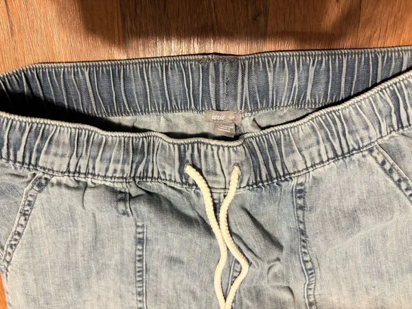 Aerie Light Wash Drawstring Pants - Image 2