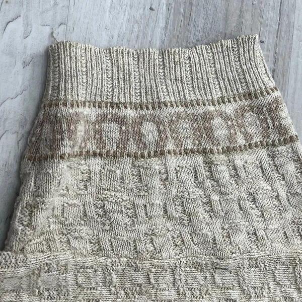 Vintage Chelsea Gardens Textured Knit Horse Shoe Short Sleeve Sweater Large - Image 5