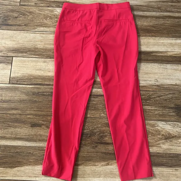 Zara pink skinny leg dress ankle pants - Image 3