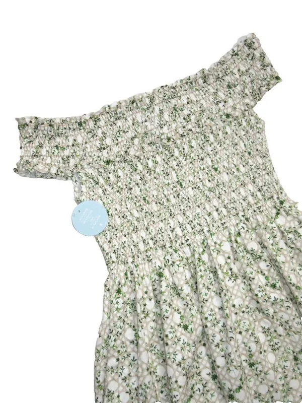 NWT Hill House Marguerite Nap in Sand Basketweave Vine Smocked Midi Dress L - Image 5