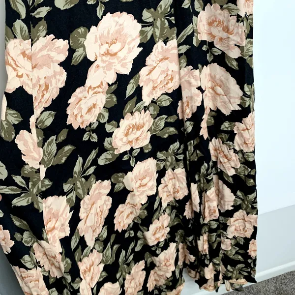 Reformation Luma Floral Spaghetti Strap Maxi Dress Womens Black Small - Image 5