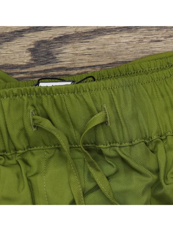 NWT Calvin Klein Womens Drawstring Wide-Leg Pants 44B932G Dark Leaves Green M - Image 8