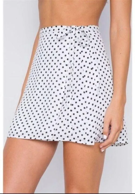 NWT Polka Dot Wrap Mini Skirt - Image 2