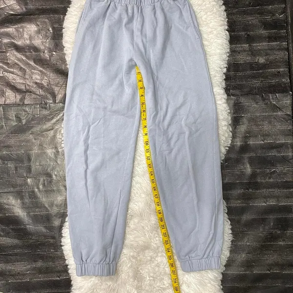 Light Blue Jogger Brandy Melville Cuffed Rosa Soft Sweatpants Pockets Y2k Cozy - Image 6