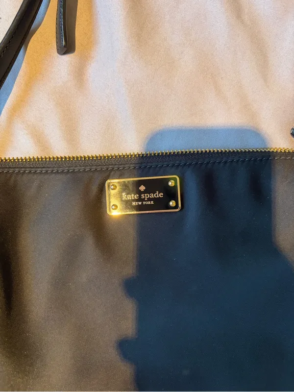 kate spade Black Nylon Crossbody with Gold Plaque - Image 3